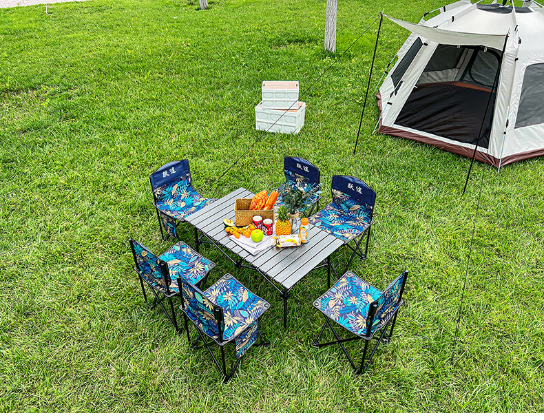 Z便携式蛋卷桌户外折叠桌椅野餐露营装备收纳桌餐桌铝合金烧烤桌详情34