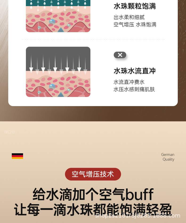 增压花洒喷头超强加压浴室浴霸淋浴头喷头淋雨喷淋花酒莲蓬头套装详情11