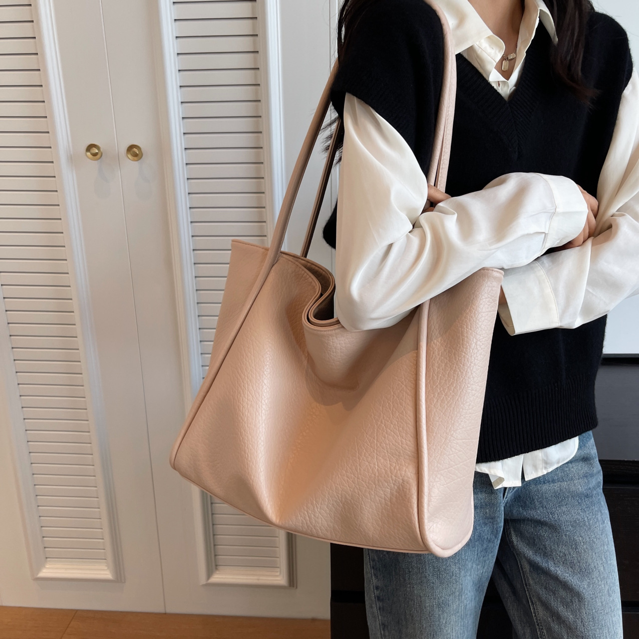 大容量女包包2025软皮质感单肩包休闲百搭上班通勤手提托特包热卖详情32