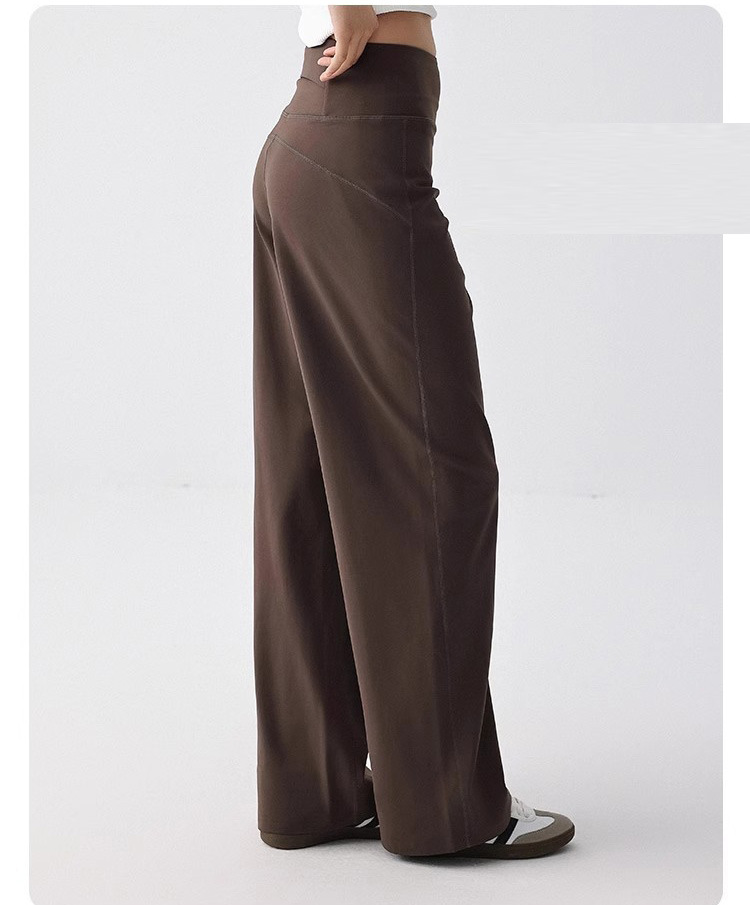 Outdoor training casual pants, running fitness pants, loose straight-leg pants, high-waisted sports pants, yoga pants, wide-leg women pic 27