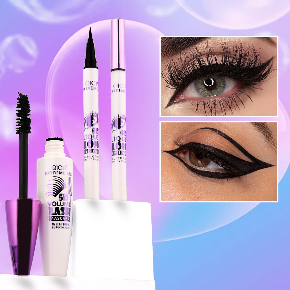 Cross-border exclusive QICIY mascara eyeliner case box, waterproof, sweat-proof, non-smudge, long-lasting mascara wholesale pic 4