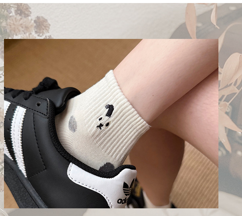 2025年夏季新款袜子女船袜低帮吸汗条纹韩版薄款灰色可爱短筒袜详情31