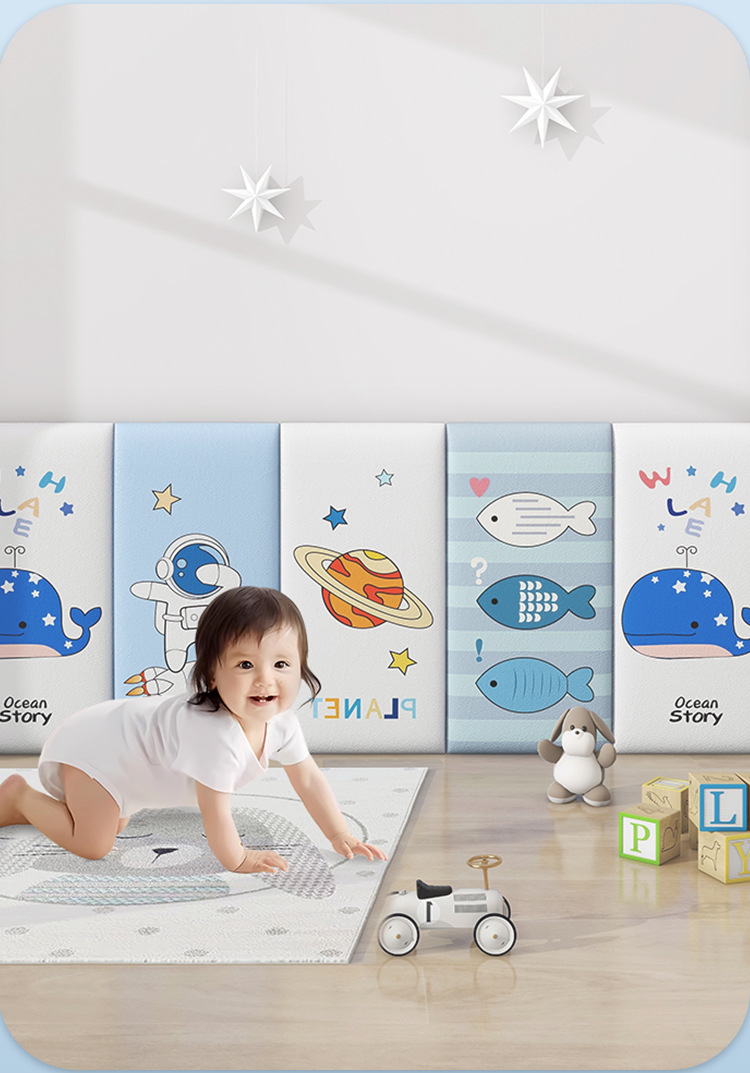 防撞墙贴床头软包墙围墙纸自粘防水防潮贴纸儿童房幼儿园墙面装饰详情7