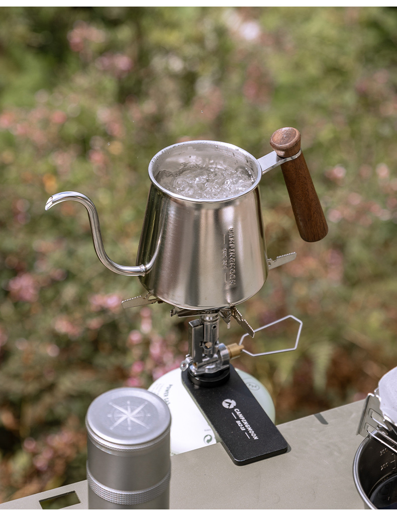 Koman SW-3 coffee hand-brewed pot, 304 stainless steel one-piece process, gooseneck narrow-mouthed pot, outdoor water bottle coffee pot pic 10