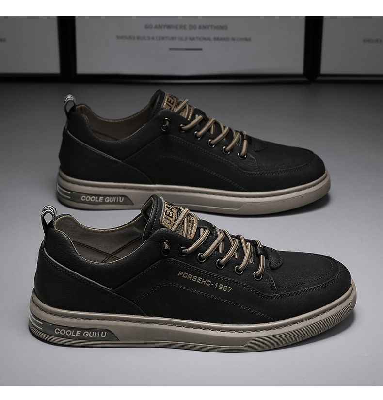 男鞋2024新款春季男士休闲皮鞋韩版潮流百搭运动潮鞋男款小白板鞋详情19