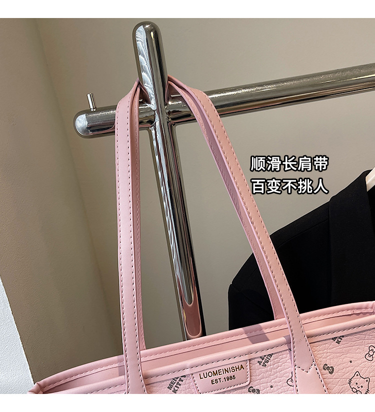 新款2025时尚印花PU复古托特包潮流个性女包日常简约单肩包手提包详情6