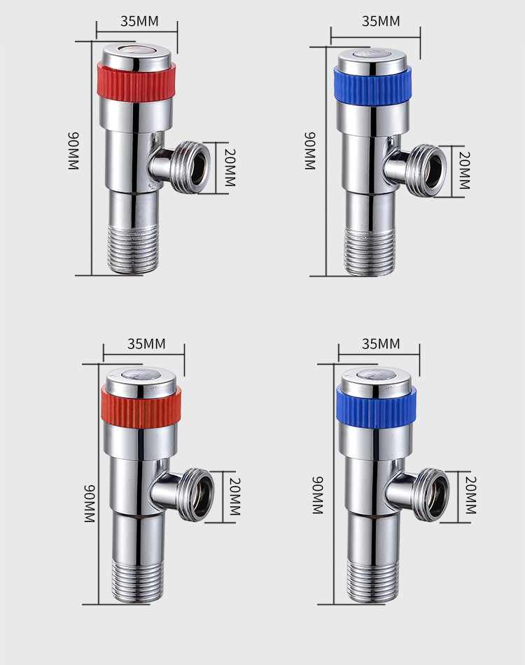 Wholesale of pure copper 4-inch thickened and extended Angle valve for gas water heaters, toilets, cold and hot large flow stop valves, and Angle valves pic 12