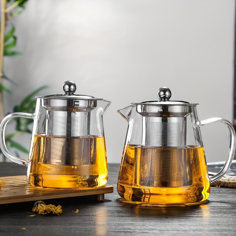 圆形不锈钢过滤茶壶高硼硅过滤玻璃泡茶壶泡茶壶耐热功夫茶具供应详情23