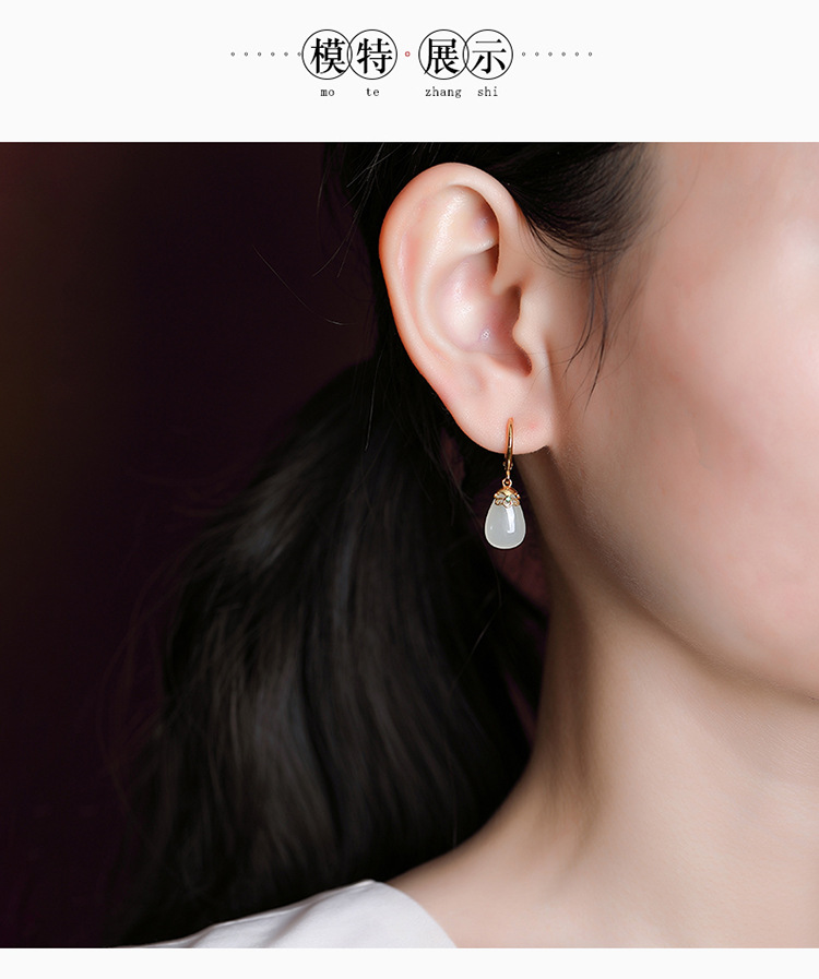 Серебряное серебро S925, серебряное позолоченное золото и элегантные серебристые сережки с тонкой каплей pic 8
