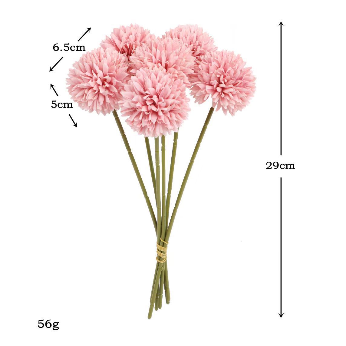 跨境仿真花蒲公英小球菊花假花婚庆室内外装饰人造绣球花乒乓球菊详情1
