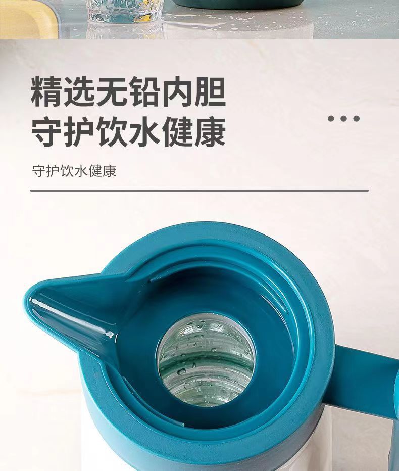 保温壶家用1.8L大容量热水瓶玻璃内胆保温水壶宿舍轻奢按压暖水瓶详情3