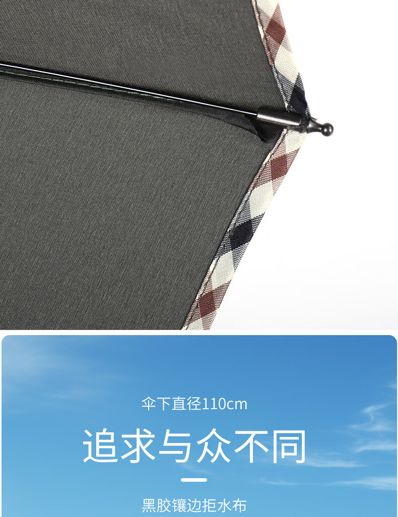 天堂雨伞大号紫外线折叠超大双人加固太阳伞防晒男女两用晴雨黑胶详情14