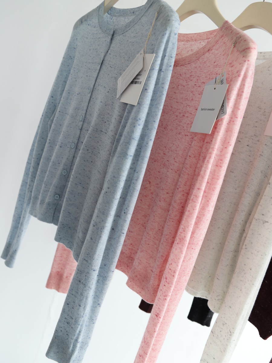 Spring and Summer Colorful 16-needle seamless long-sleeved knitted cardigan for women, soft and skin-friendly commuting outerwear, with a thin coat pic 11