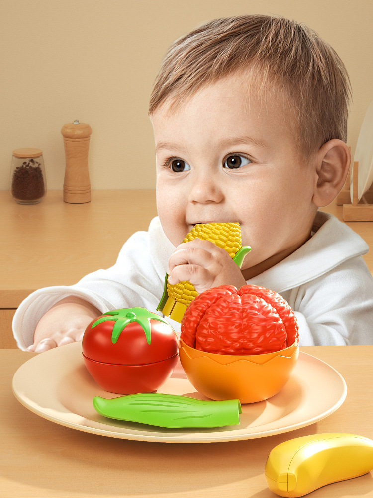 Factory fun role-playing toys, fruit slicer fun, kitchen vegetable slicing, fruit and vegetable babies, big orange storage pic 14