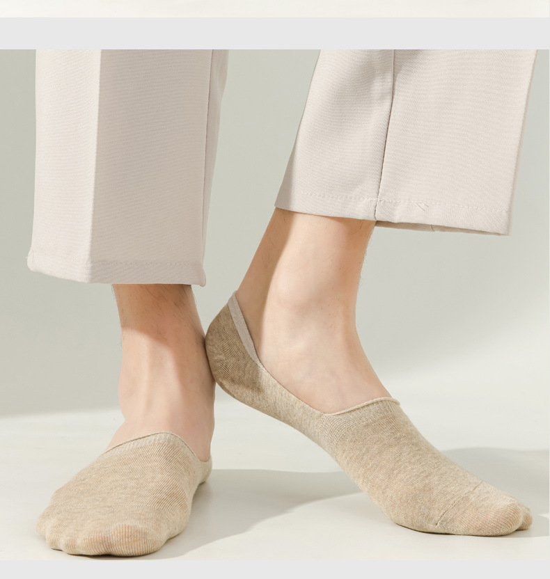 袜子男士船袜夏季薄款浅口隐形袜透气纯色棉袜夏天防滑不掉运动袜详情18