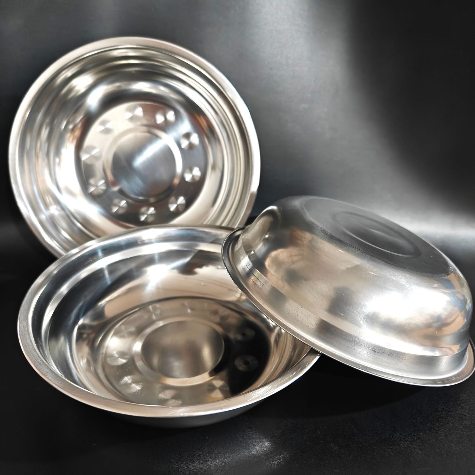 22 soup bowls, household soup bowls, vegetable bowls, canteen, hotel and catering metal large soup bowls, round soup bowls, 2 yuan supply pic 3