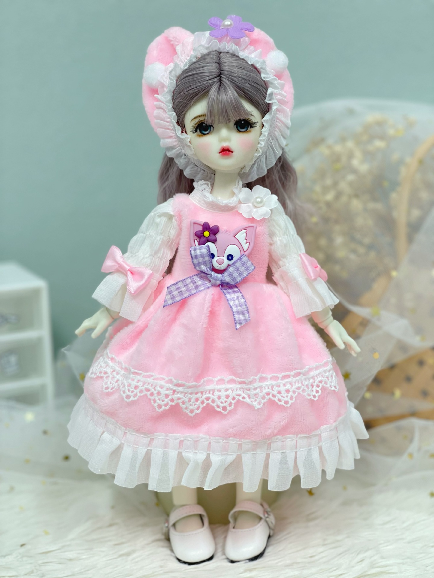 6 points bjd doll dress-up clothes, 30 cm doll set dress, autumn and winter outfits, Lolita jk maid dress pic 37