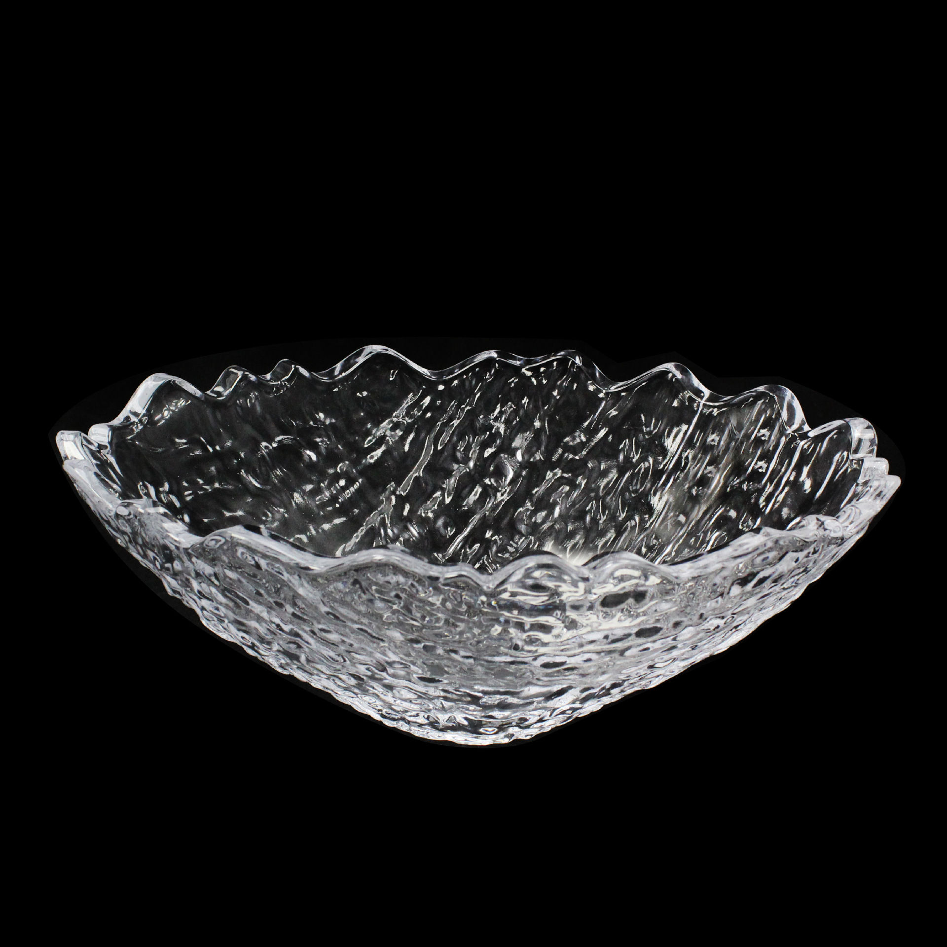 The new cross-border 2024 glacier bark glass fruit plate, fruit blue fruit bucket, kitchen and living room ornaments are selling well pic 4