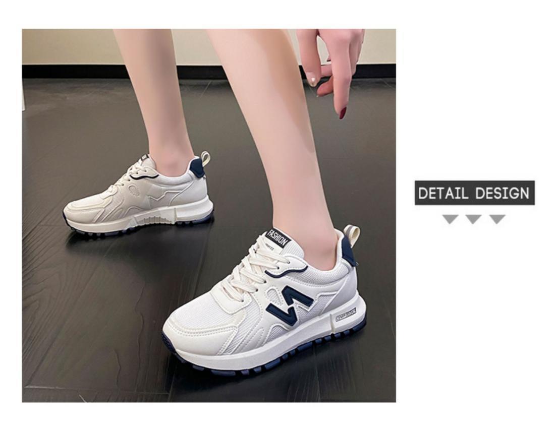 跨境运动鞋女2025春季新款透气休闲厚底老爹鞋时尚网面女式休闲鞋详情15