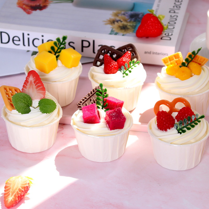 居家仿真假软香纸杯蛋糕冰激凌模型摆设道具食物拍照装饰婚庆道具详情8