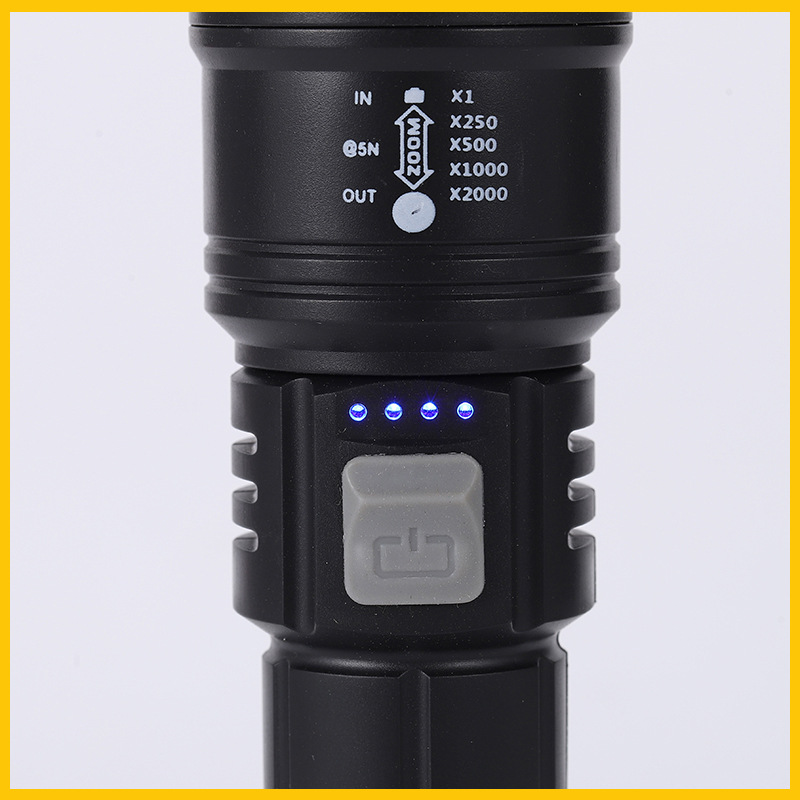 The new jy-908 high-power white laser flashlight with multi-functional digital display pic 8