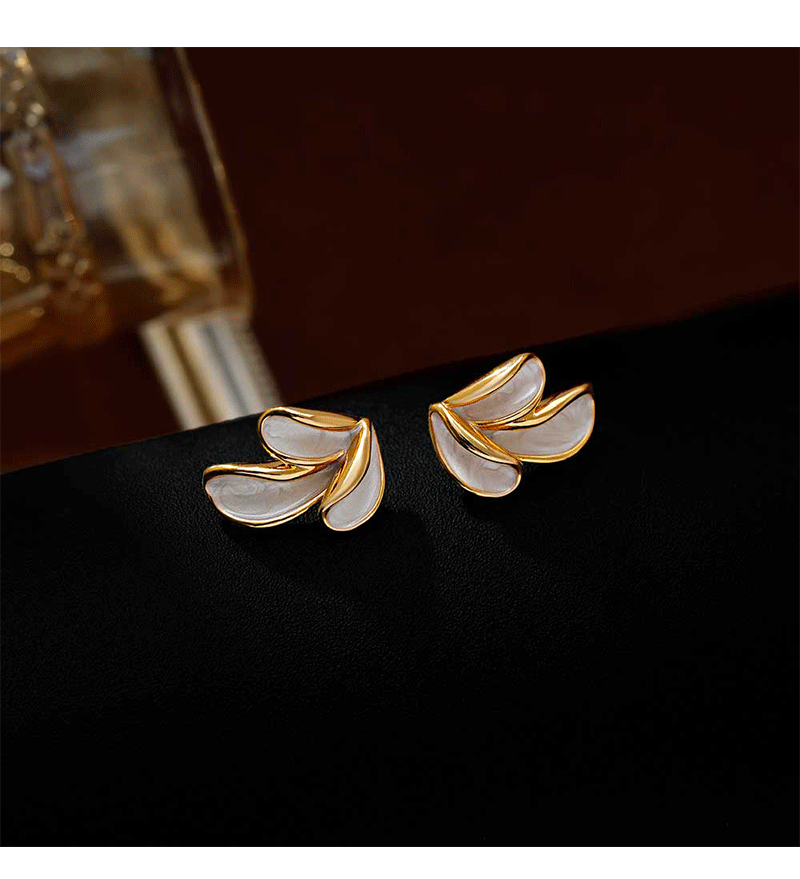 Hyacinth esmalte francés gotas de aceite pendientes geométricos moda mujer luz lujo premium sensation earpieces 2025 nuevo tik yin boom pic 7