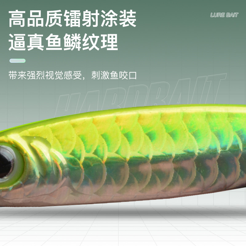 Long-range investment full water layer 7G-25G long-range investment iron plate lure, simulating fish scales, trout, mandarin fish, sea bass lure pic 3