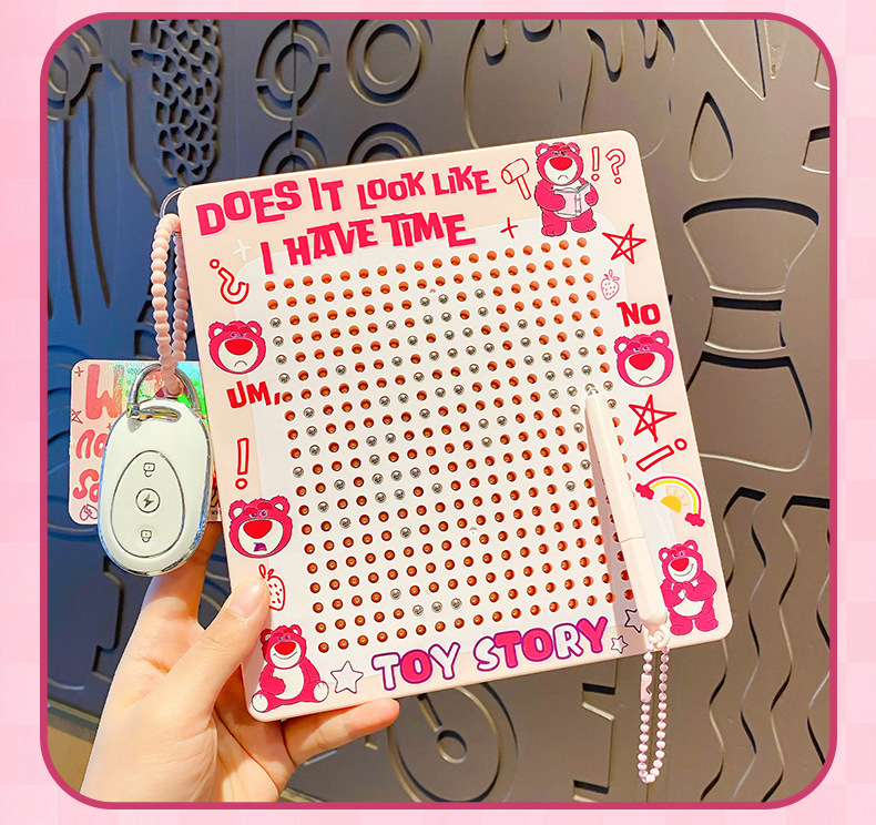 百茂正版大号磁吸钢珠画板钥匙扣挂件创意玩具总动员解压儿童玩具详情20