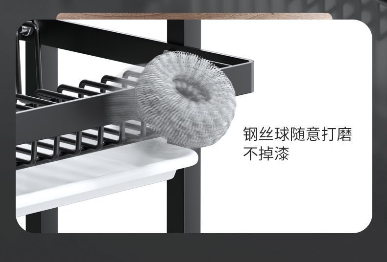 Wow, multi-layered dish storage rack, kitchen storage rack, countertop dish draining rack, multi-functional chopsticks, bowls and plates organizing supplies pic 5