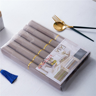 30*45cm餐垫跨境批发特斯林桌垫防水pvc餐桌垫隔热垫对角框西餐垫详情6