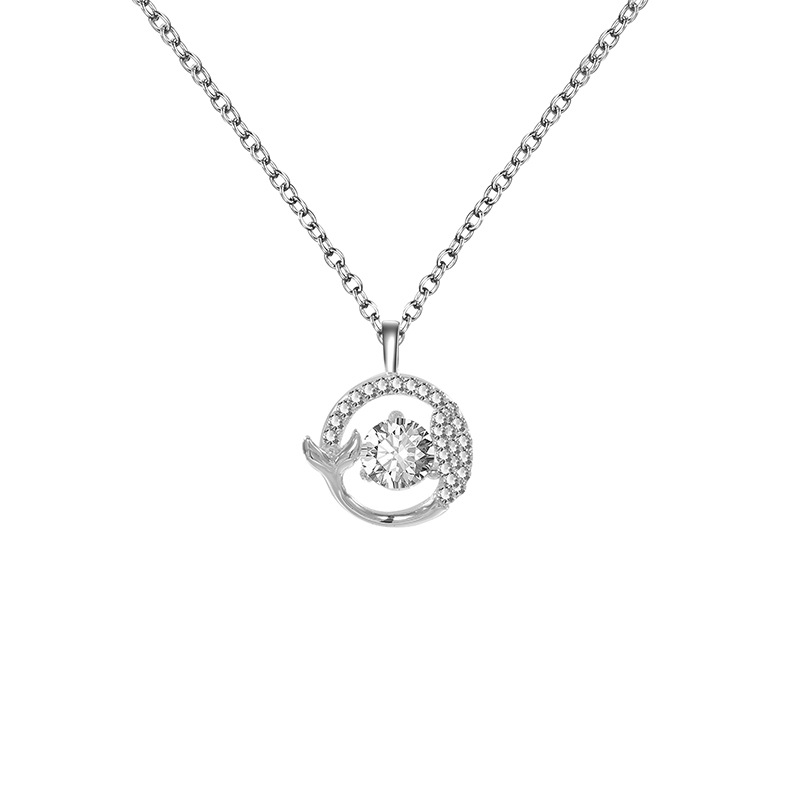 Zhuoheng Zhenxuan s925 Pure Silver Clover Necklace with micro-inlaid zircon, exquisite and compact design, fashionable little dress necklace for women pic 27