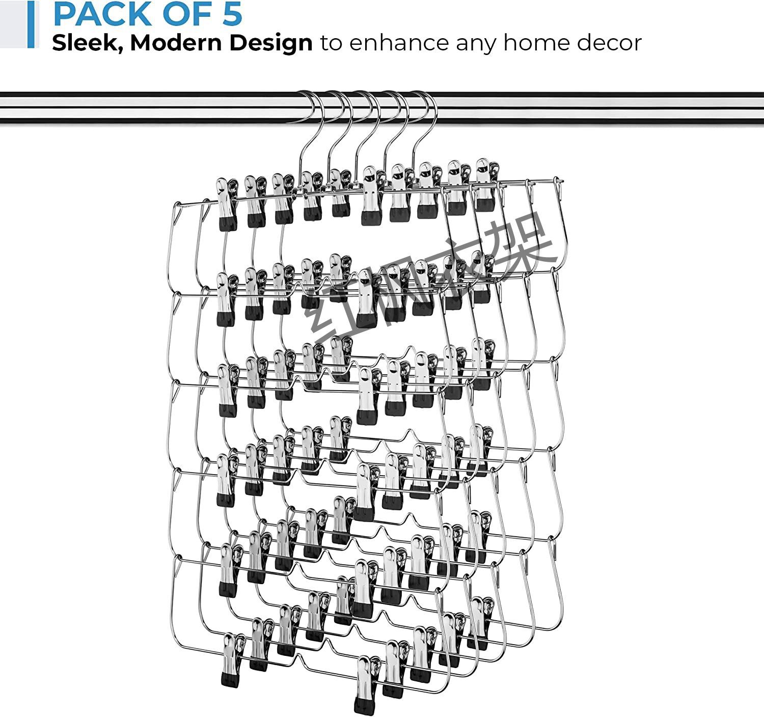 Metal trouser racks, three-layer, four-layer, five-layer, six-layer hardware trouser racks, skirt racks, garment hooks, storage and organization, metal trouser racks pic 18