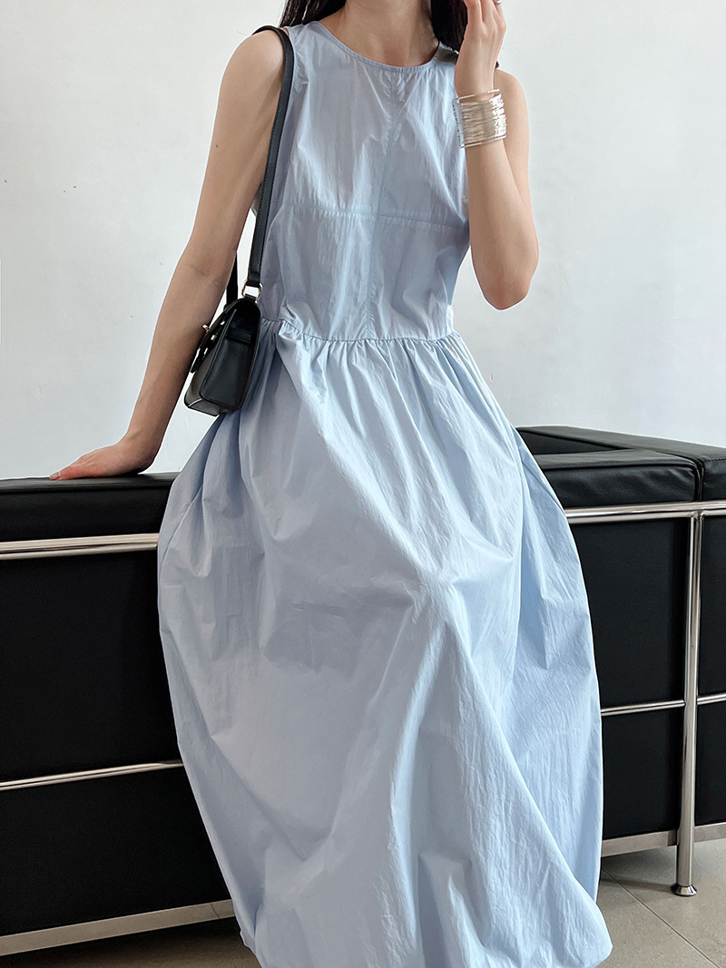 Luxi French sleeveless dress Summer new style loose vest long dress, beautiful puffy flower bud dress 5102 pic 26