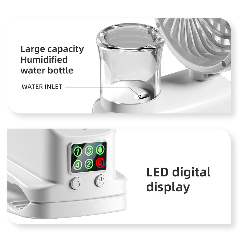 原厂跨境F7夹子喷雾充电小风扇学生宿舍户外多功能夹扇喷雾风扇详情21