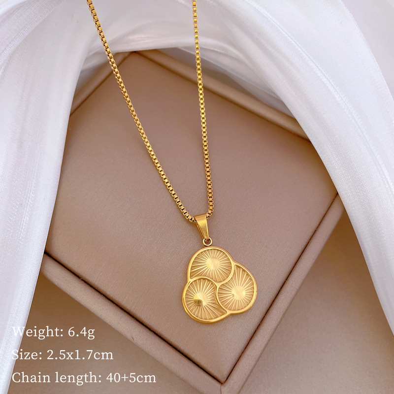 【通体钛钢】炉内真金幸运草爆款冷淡项链女ins网红锁骨链配饰品详情33