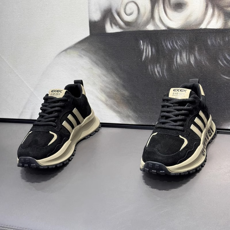 狂暴公牛男鞋三道杠老爹鞋2025春秋新款增高百搭休闲运动阿甘鞋潮详情4