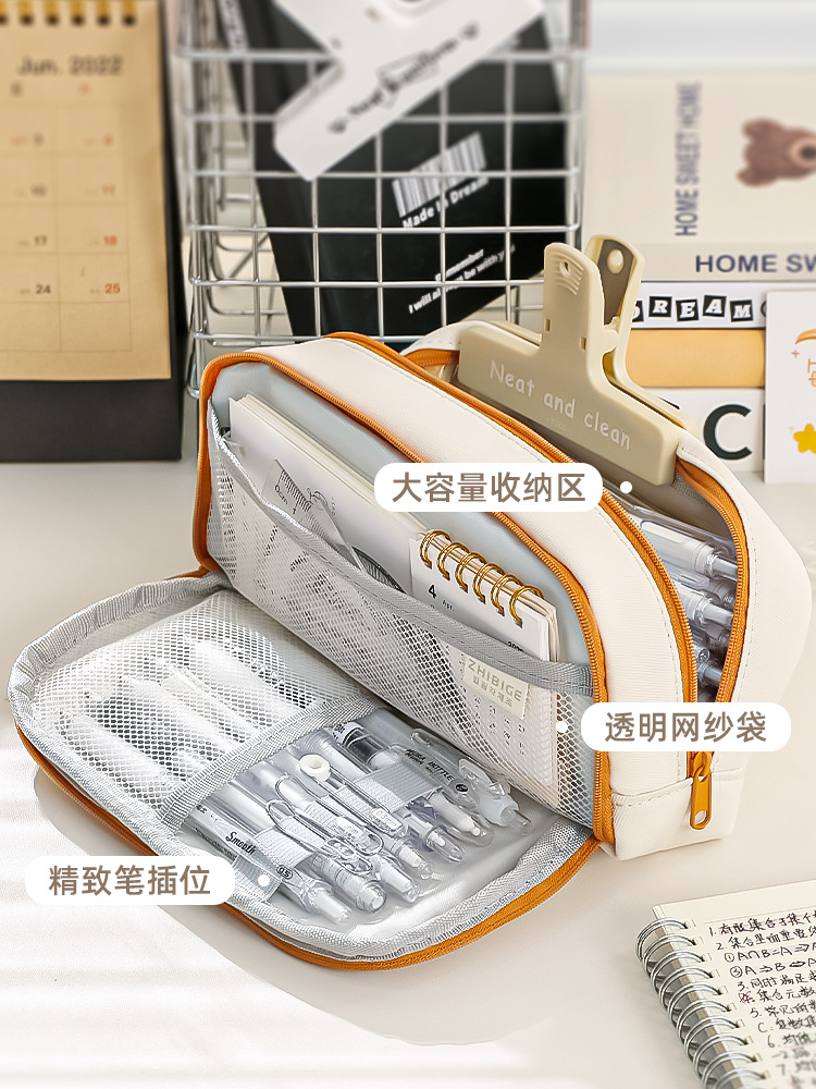大容量笔袋女生小学生2025新款初中学生女孩版铅笔盒高颜值文具袋详情8