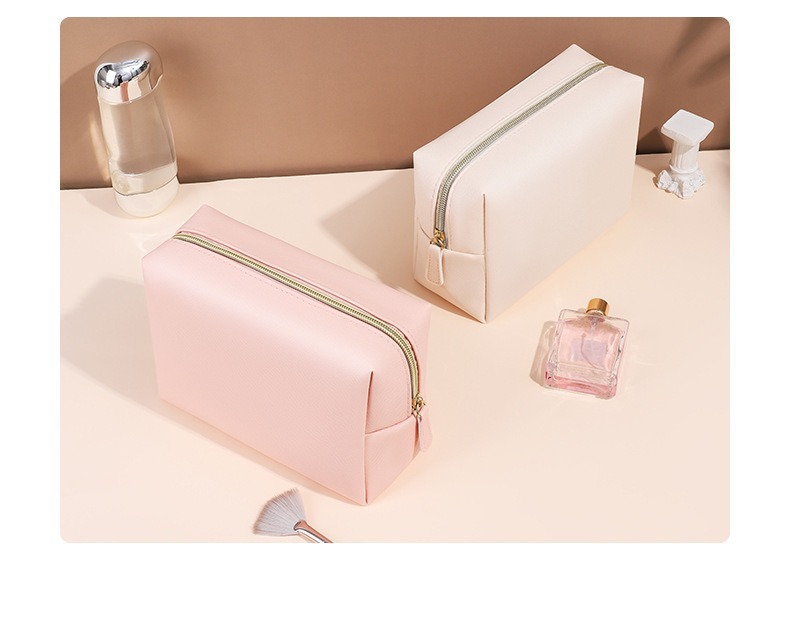 New PU square cosmetic bag, travel portable toiletry and storage bag, high-end waterproof women's octagonal cosmetic bag pic 12