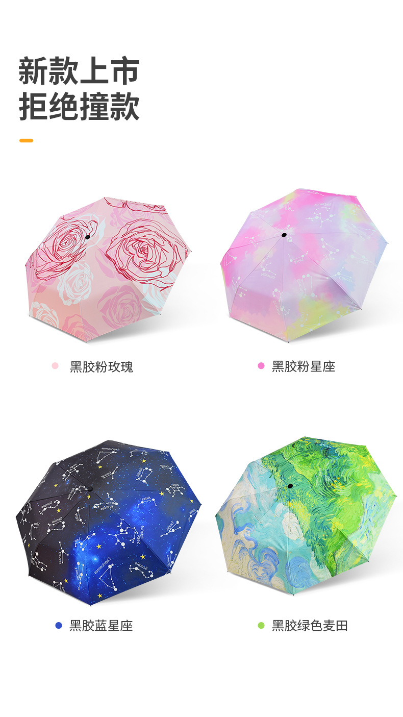 Fully automatic 8-bone outdoor umbrella, all-weather umbrella, umbrella for sun protection, automatic black rubber umbrella, folding umbrella pic 29