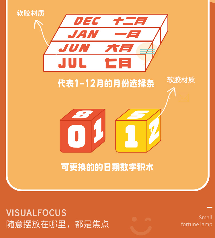 小佛祖日历摆件 创意设计桌面挂历日历装饰卡通萌趣佛祖摆件批发详情6