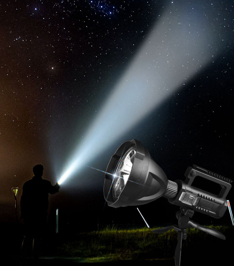 The new cross-border P70 high-intensity searchlight, USB charging emergency light, outdoor waterproof large light cup, LED portable light pic 4