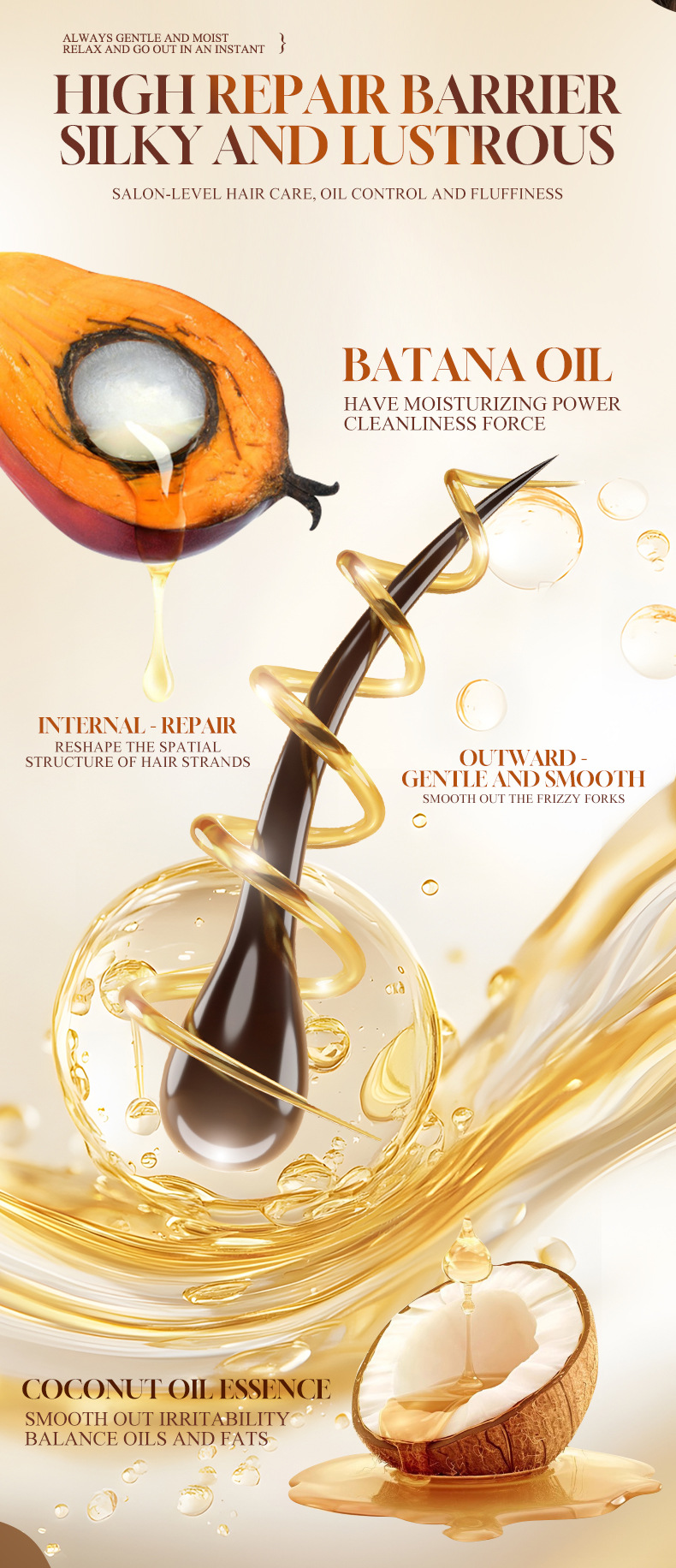 【 Cross-border Exclusive Supply 】FORMBO Hair Essential Oil Softens hair strands with luster and improves frizz. Wholesale of Hair essential oil pic 6