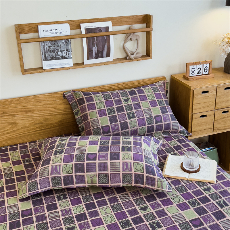 Pure cotton yarn-dyed jacquard double-layer gauze bed cover, single piece of all-cotton gauze mattress protective cover, bedspread, bed cover, single piece of bedding pic 120