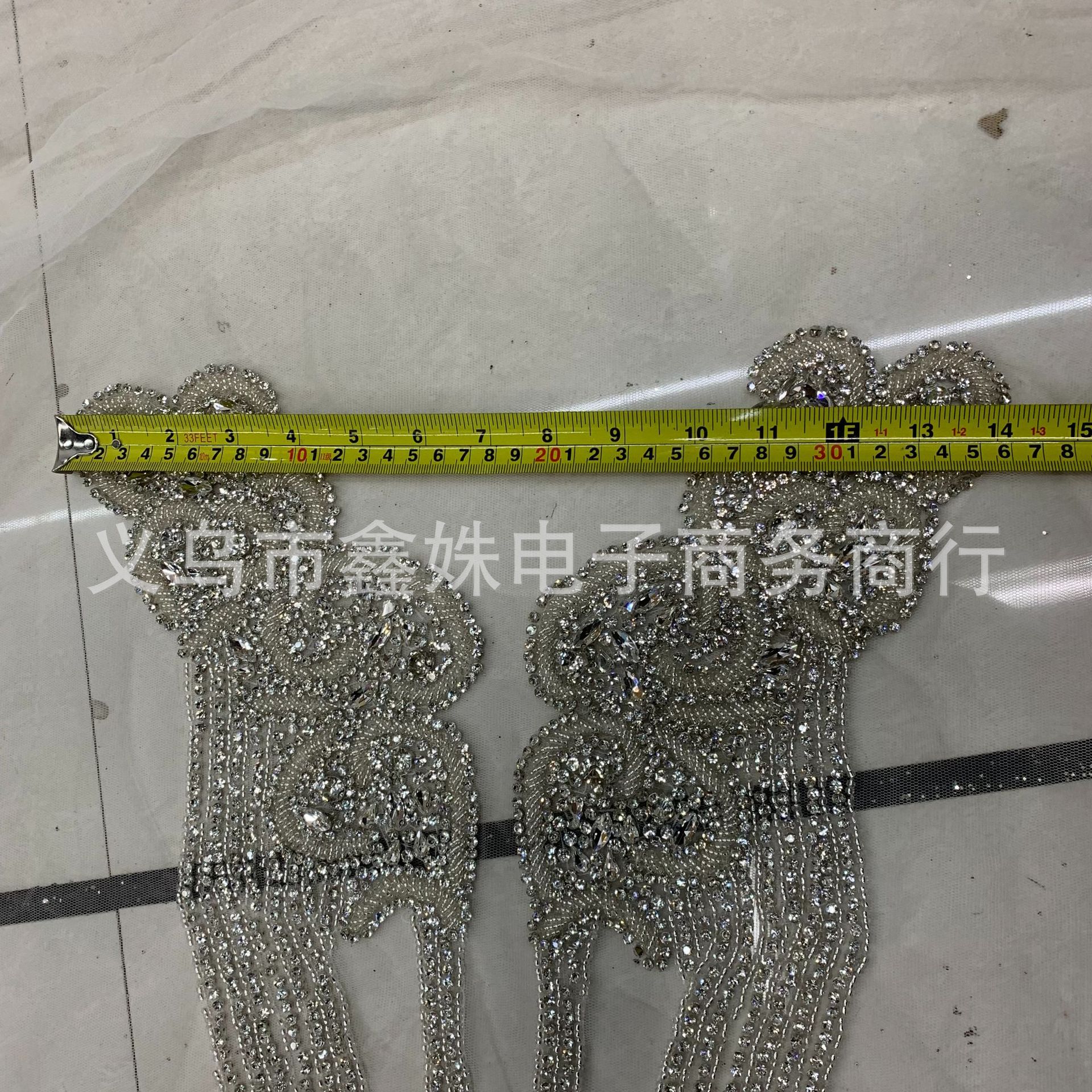 Ultra-heavy industry luxury hand-beaded luxury wedding dress and evening gown glass rhinestone cut pieces clothing accessories pic 7