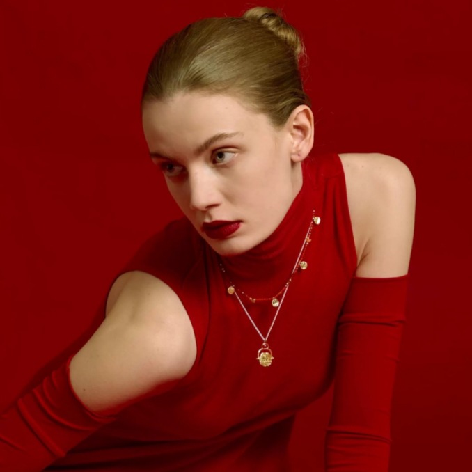 WEN*KISS系列红玛瑙项链过年新中式雕刻纹理本命年款串珠项链手链详情9