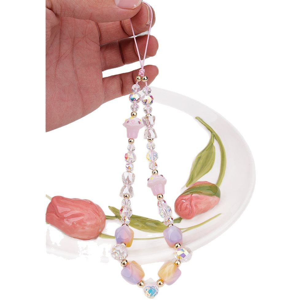 Summer cute and girlish desserts, colorful ice cream, heart-shaped bows, stars, mobile phone chains, card books, chain bags, pendants, accessories, scattered beads, and string beads pic 4