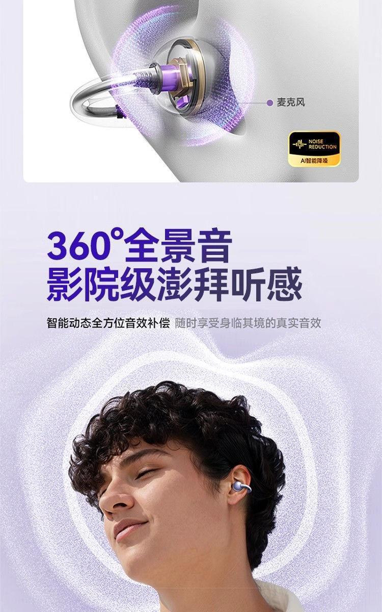 The new GTS15 wireless Bluetooth headphones, featuring a sporty over-ear clip-on design, are compatible with high-quality noise cancellation from Huawei and SONY pic 9