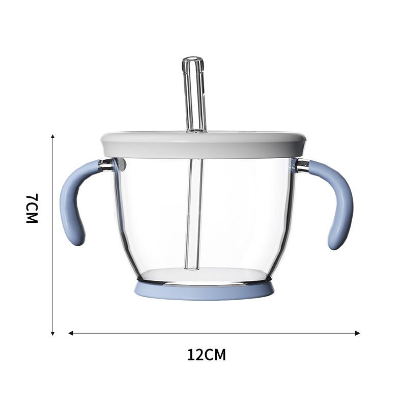 Toukie小淘气宝宝牛奶杯儿童水杯带刻度微波炉可用吸管杯奶粉杯详情11