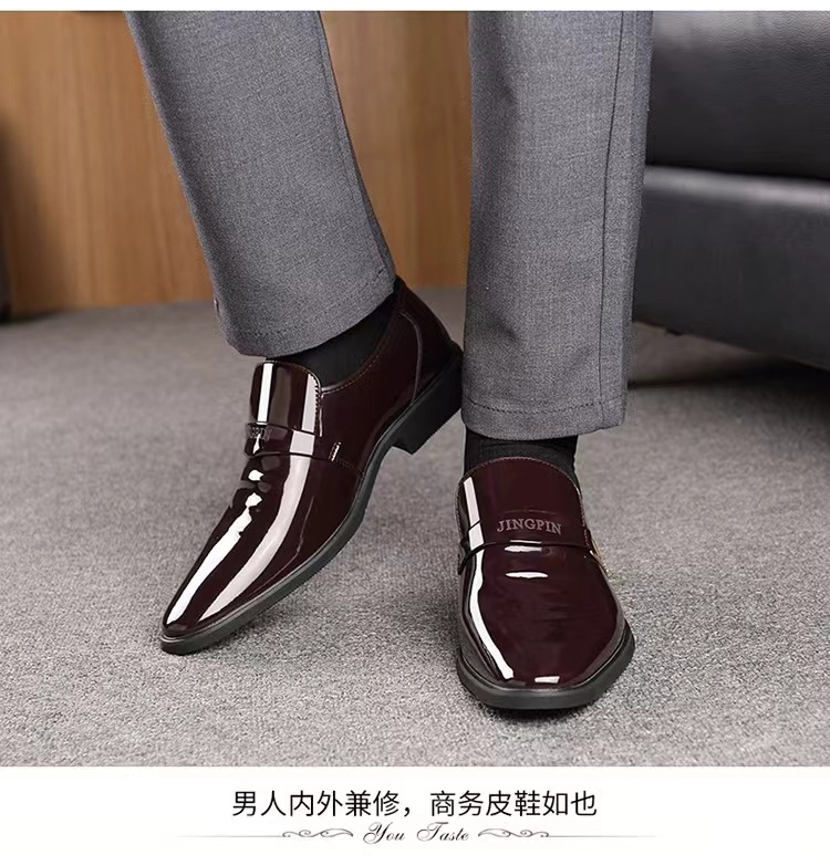 跨境TEMU大码男士皮鞋商务正装皮鞋亮面休闲男款皮鞋青年百搭皮鞋详情14