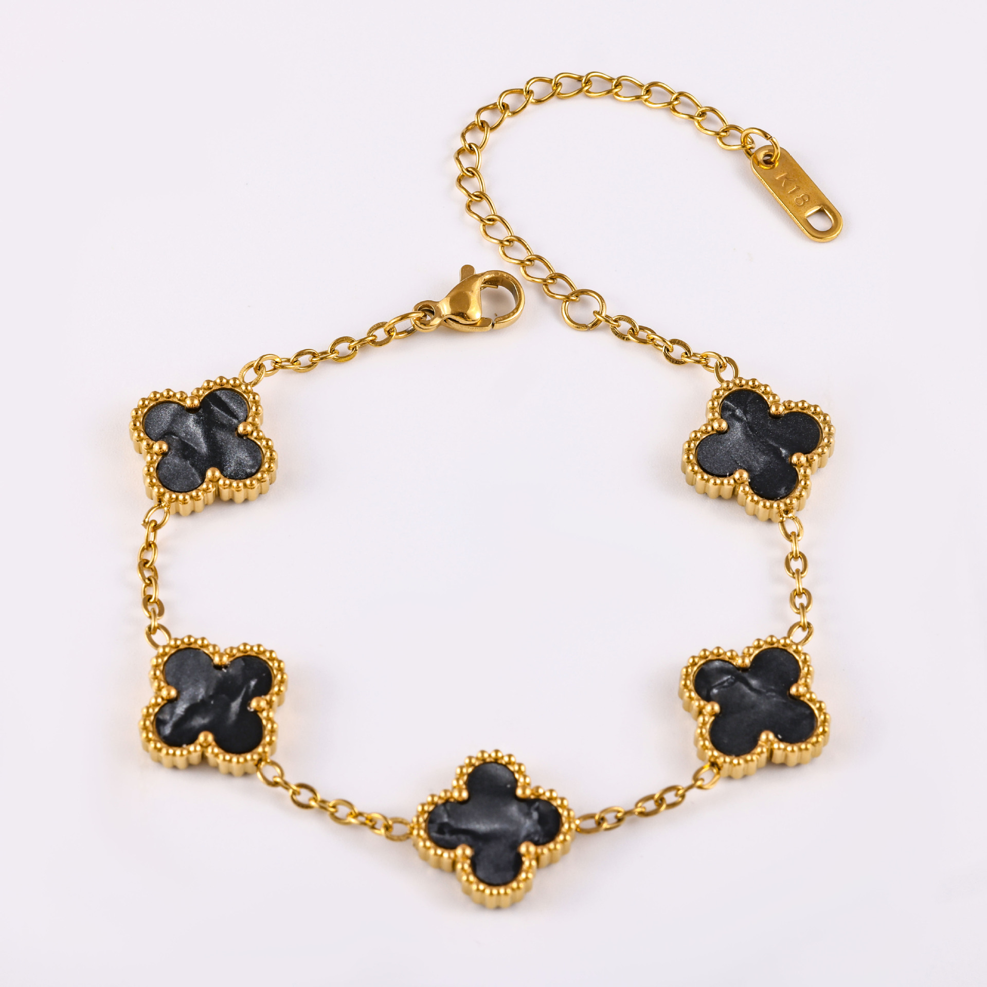 Best-selling four-leaf clover bracelet, titanium steel bracelet, versatile lucky four-leaf clover and four-flower bracelet jewelry, cross-border exclusive wholesale pic 7